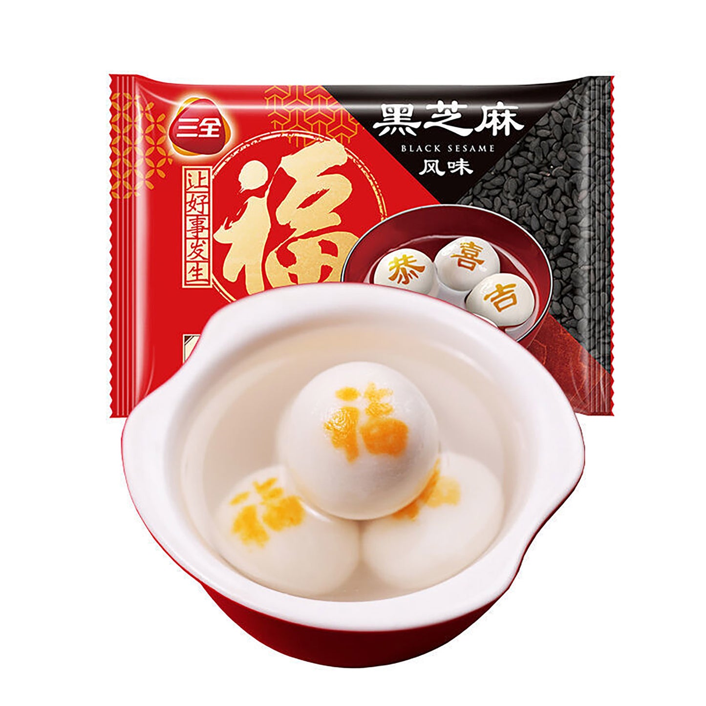 GLUTINOUS RICE BALL W/ BLK SESAME FILLING (320g*24)