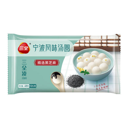 GLUTINOUS RICE BALLS W/BLK SESAME FILLING (400g*24)